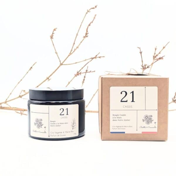 Bougie Parfumée Cassis 21 - Grande 470 Gr