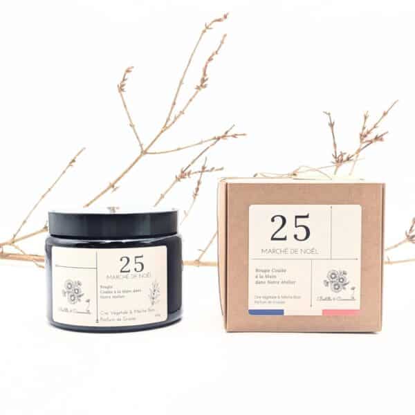 Bougie Parfumée Marché de Noël 25 - Grande 470 Gr