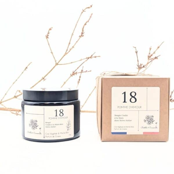 Bougie Parfumée Pomme d'Amour 18 - Grande 470 Gr