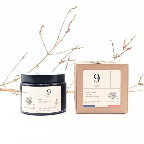 Bougie Parfumée Tonka 9 - Grande 470 Gr