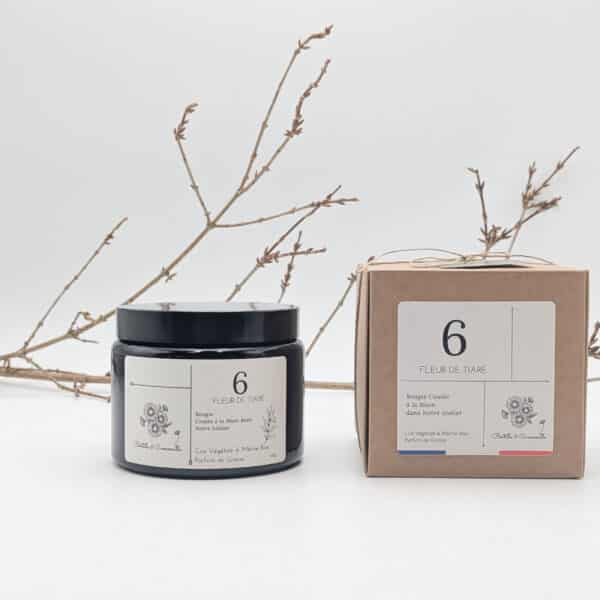 Bougie Parfumée Fleur de Tiaré 6 - Grande 470 Gr