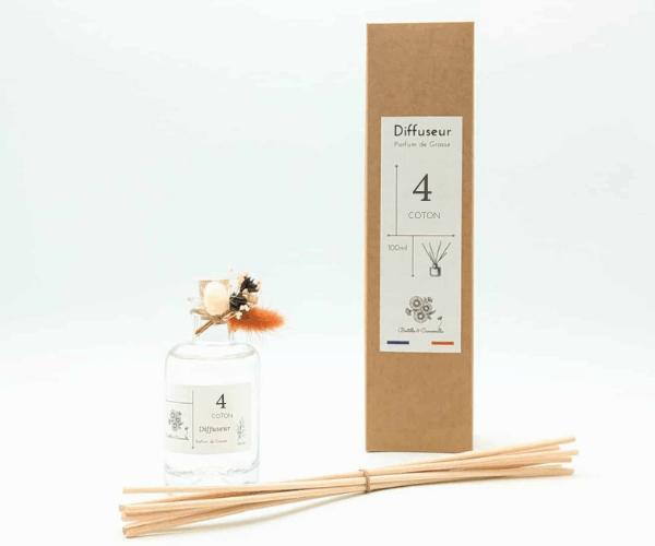Diffuseur de Parfum 100ml Verre Coton
