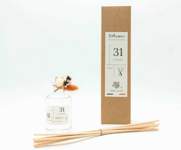 Diffuseur de Parfum 100ml Verre Toscane.