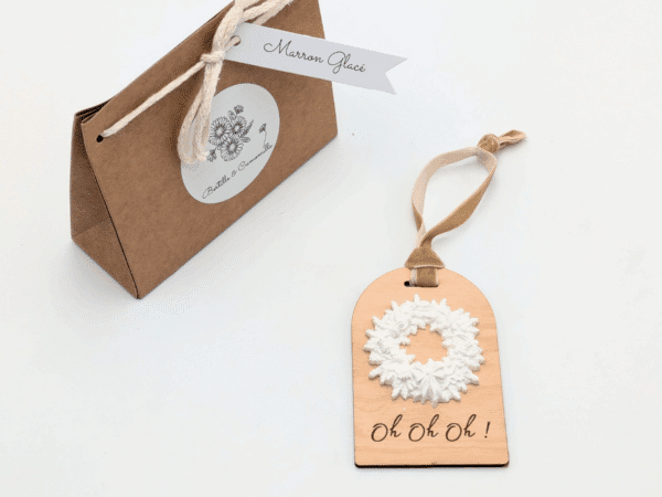 Décor en plâtre parfumé avec message – Marron Glacé – Image 2