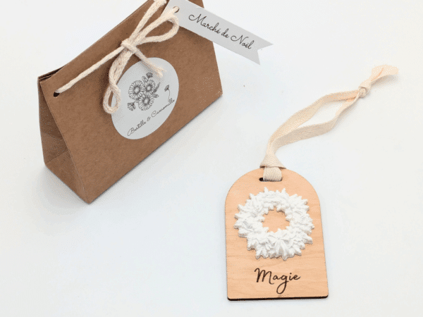 Décor en plâtre parfumé avec message – Marché de Noël – Image 2