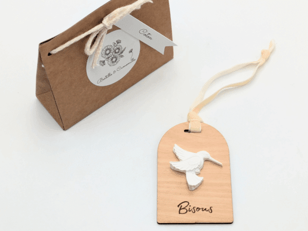 Décor en plâtre parfumé avec message – Coton – Image 2