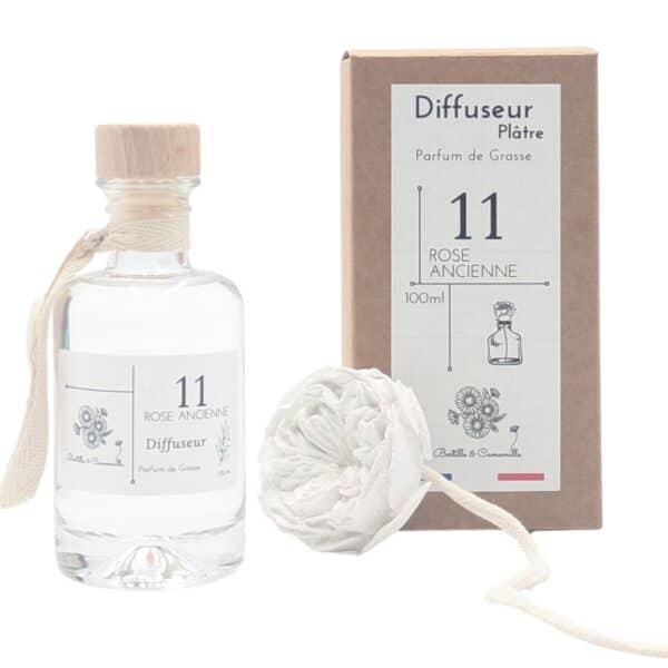 Diffuseur fleur en Plâtre - Rose Ancienne