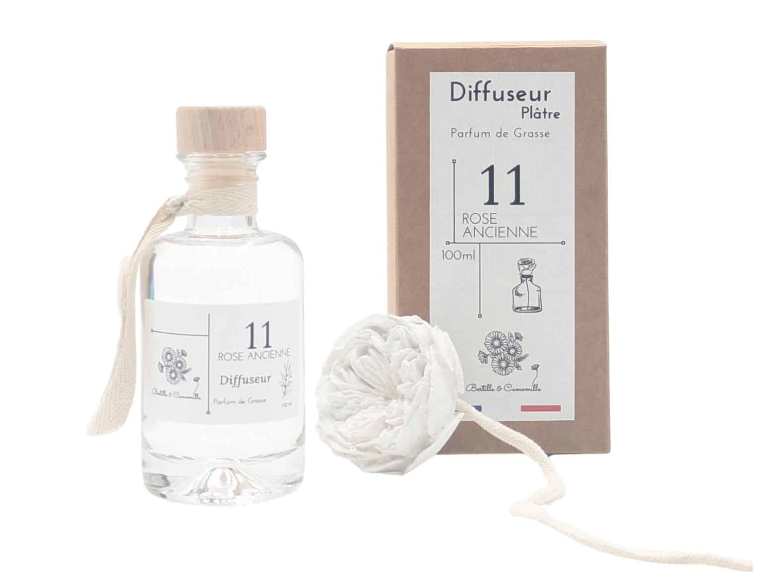 Diffuseur Fleur en Plâtre Rose Ancienne