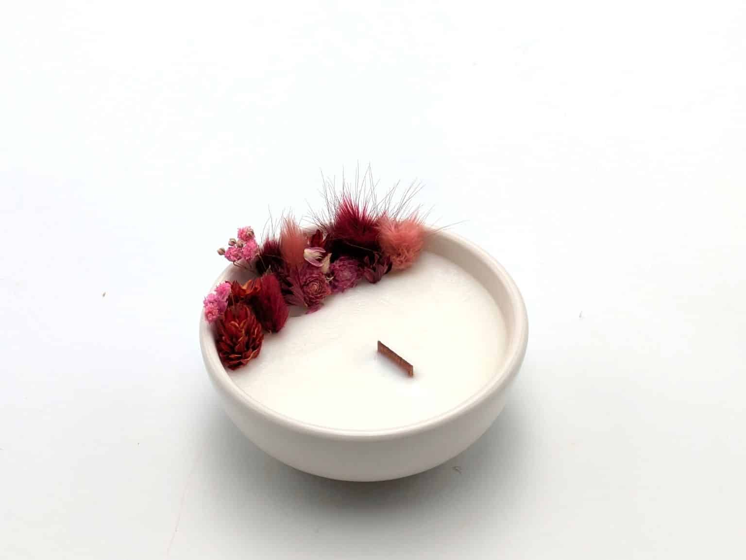 Mini Bougie Fleurs Séchées - Parfumée Cerise – Image 2