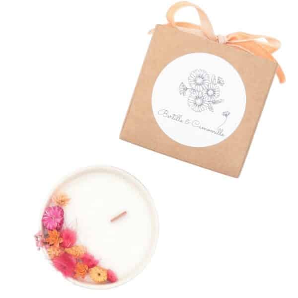 Mini Bougie Fleurs Séchées - Parfumée Chance