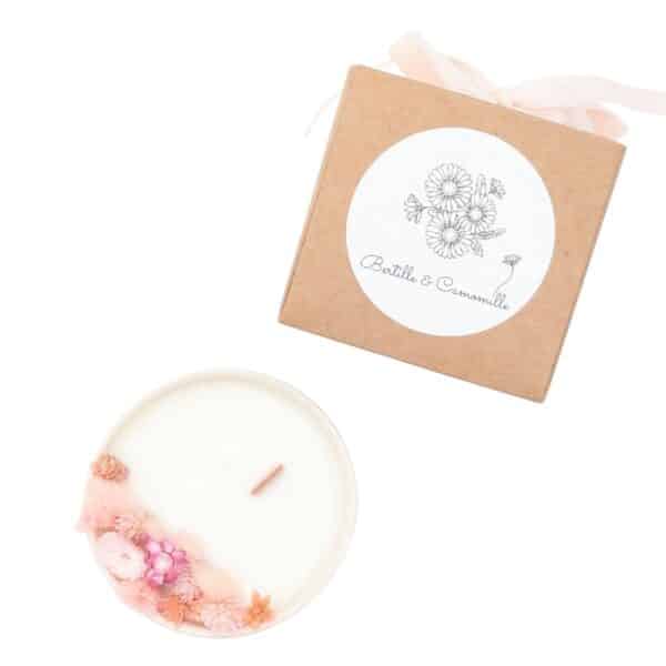 Mini Bougie Fleurs Séchées - Parfumée Fleur de Tiaré