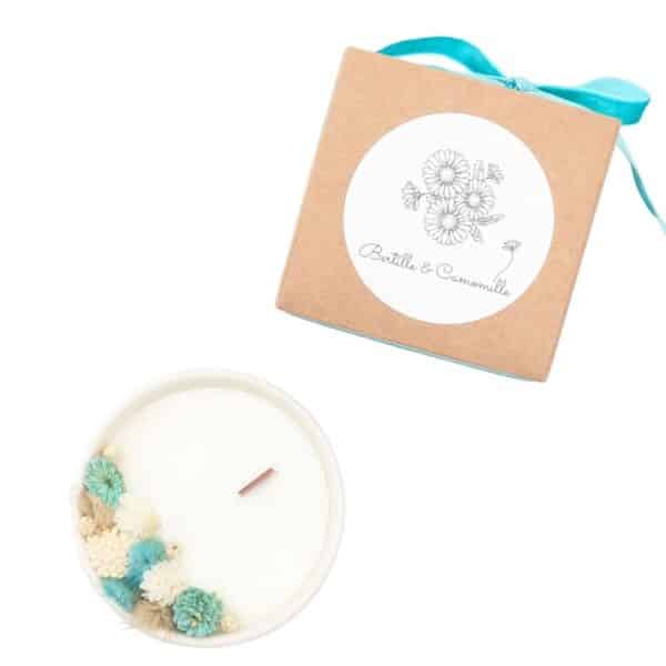 Mini Bougie Fleurs Séchées - Parfumée Polynésie