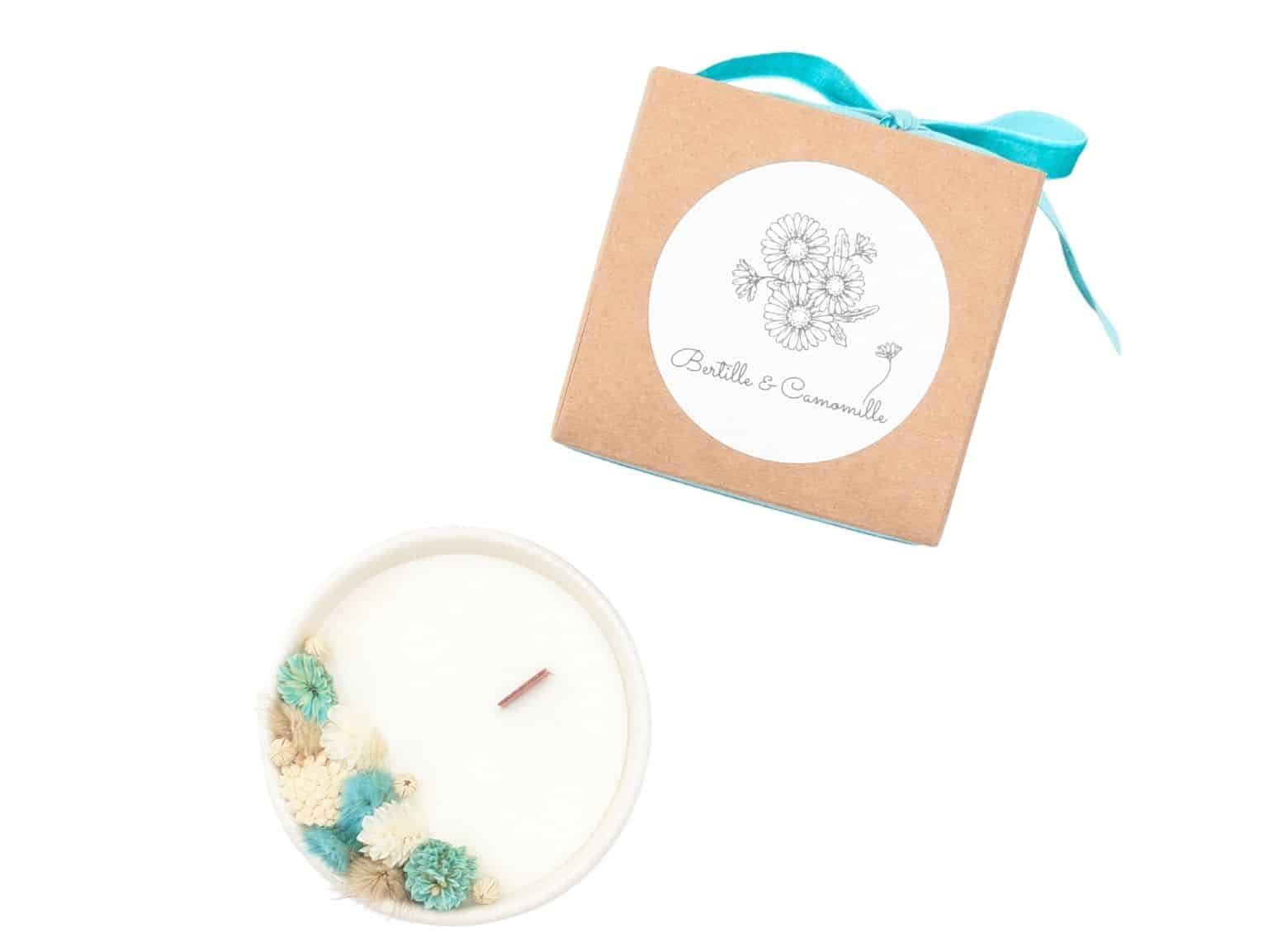 Mini Bougie Fleurs Séchées - Parfumée Polynésie