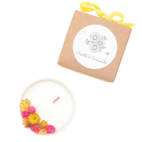 Mini Bougie Fleurs Séchées - Parfumée Toscane