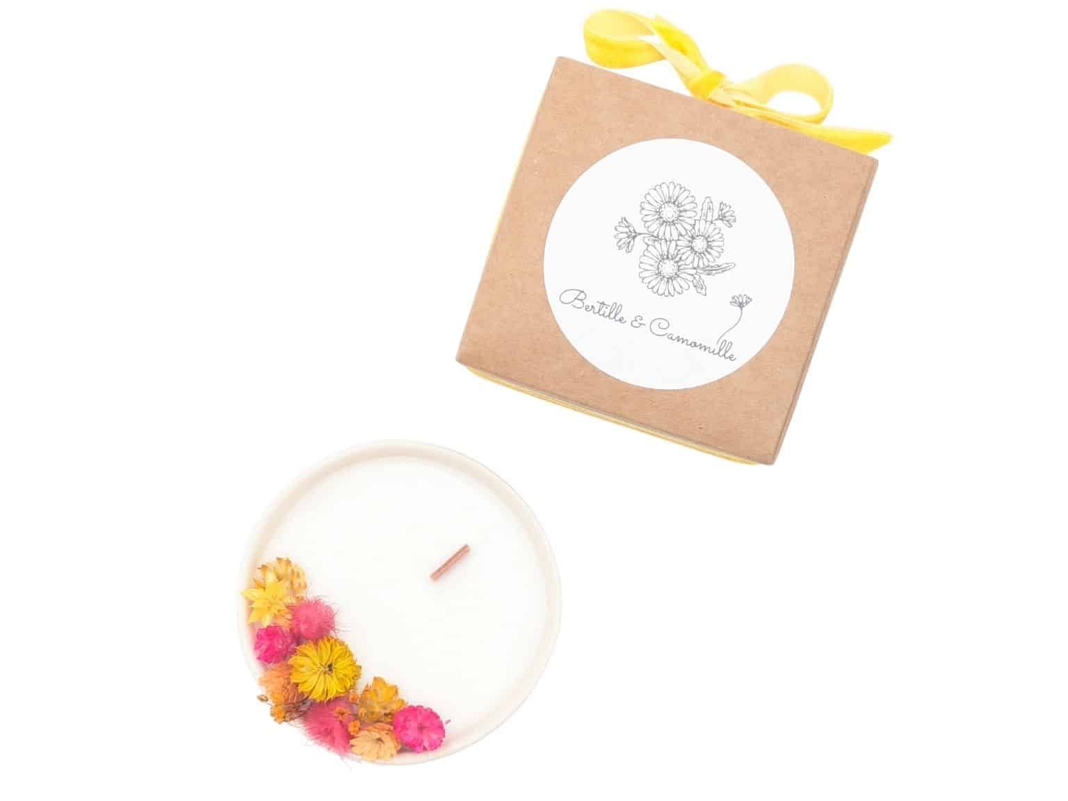 Mini Bougie Fleurs Séchées - Parfumée Toscane