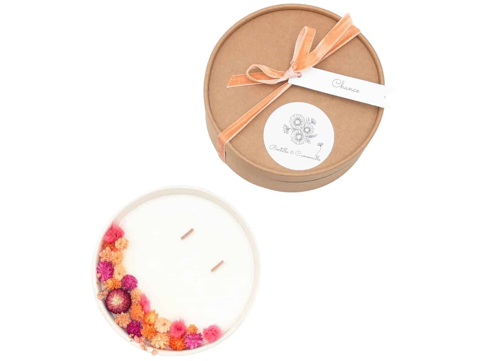 Bougie Fleurs Séchées - Parfumée Chance