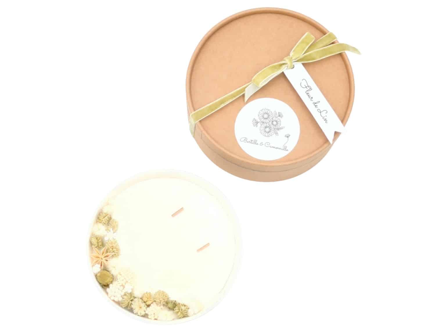 Bougie Fleurs Séchées - Parfumée Fleur de Lin