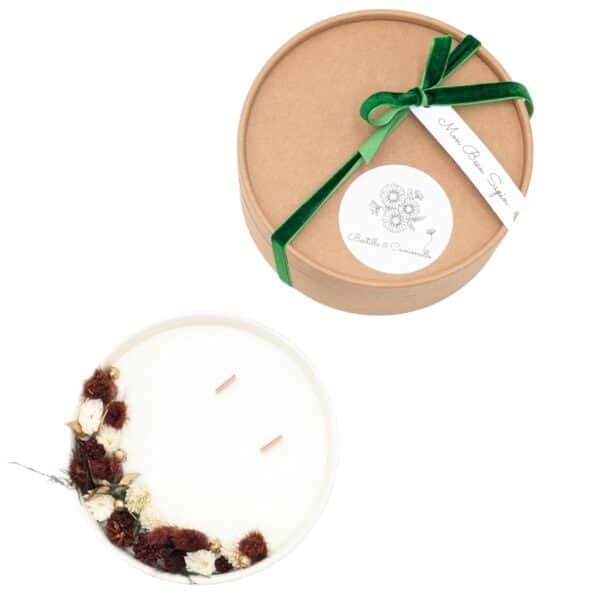 Bougie Fleurs Séchées - Parfumée Mon Beau Sapin