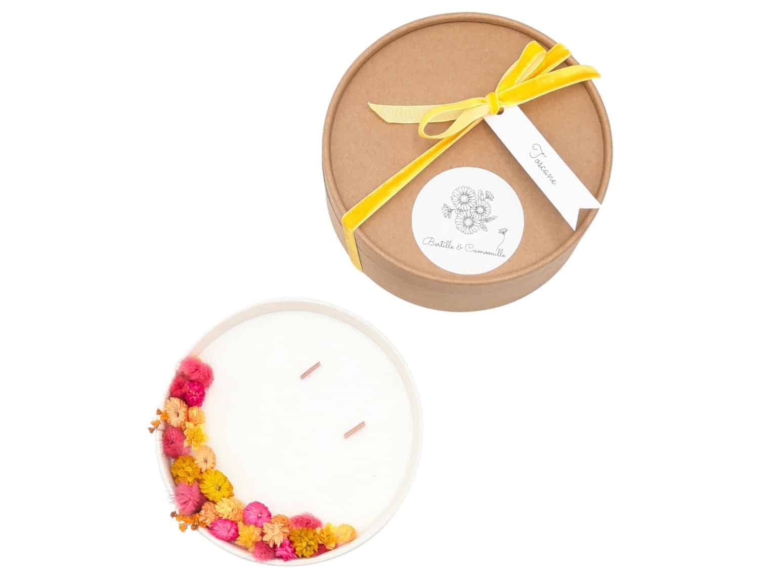 Bougie Fleurs Séchées - Parfumée Toscane