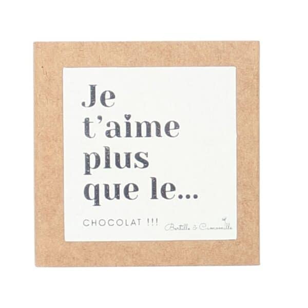 Un mot doux Je t'ai plus que le chocolat