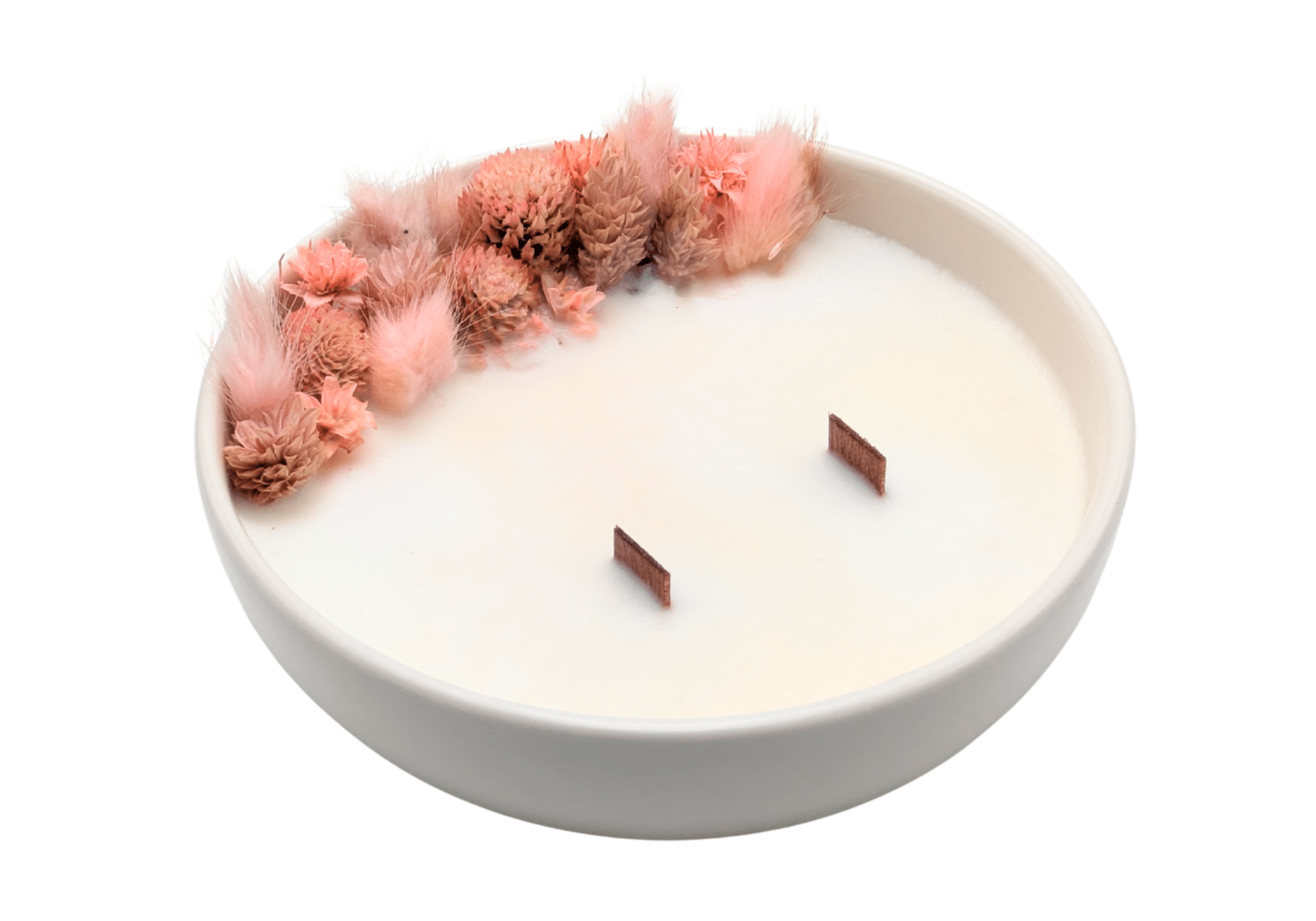 Bougie Fleurs Séchées Rose Pimprenelle - Parfumée Fleur de Tiaré – Image 2