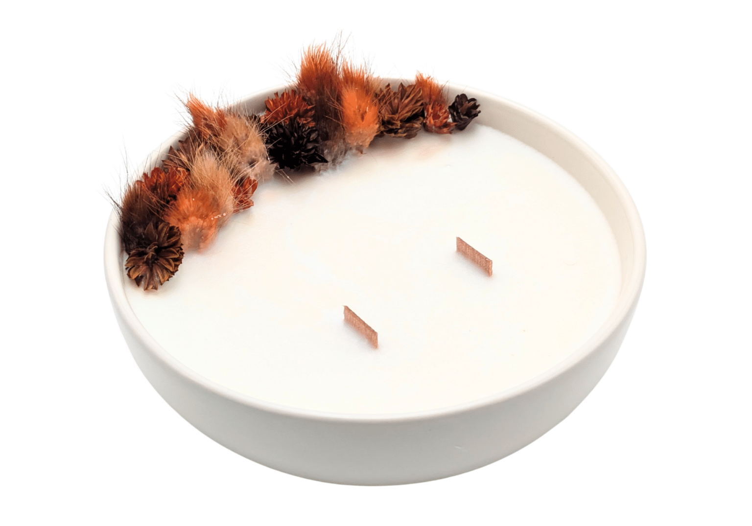 Bougie Fleurs Séchées Terracotta Carthame - Parfumée Tonka – Image 2